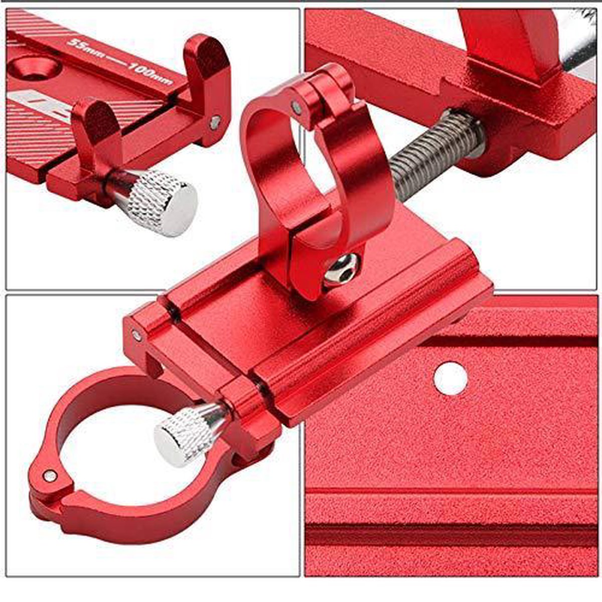 Aprilsunnyzone Motorfiets Telefoonhouder - 360° Draaibaar Voor Stuur Of Spiegel