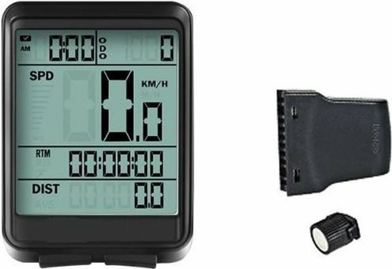 DrPhone FCS2 Draadloze Fietscomputer – Snelheidsmeter – Kilometerstand/Teller –Stopwatch – ODO en meer - Zwart