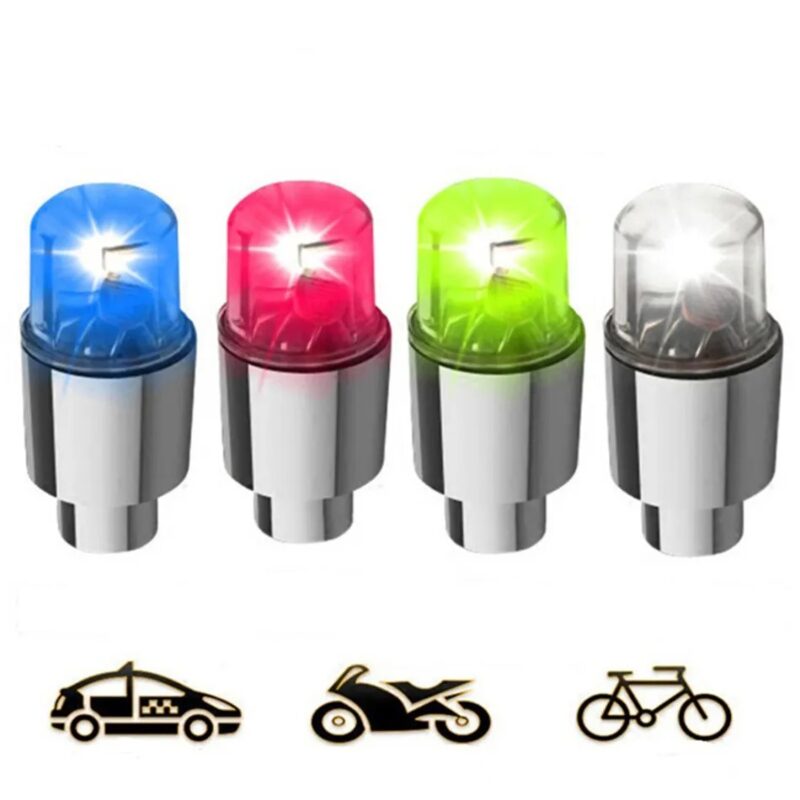 DrPhone FireFly - 2x Ventieldop met LED RGB (7 kleuren) - Lichtsensor - Fiets Ventiel Licht voor o.a. fietsen - Afbeelding 9