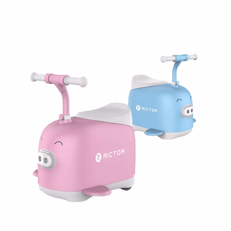 Rictor C2 Piggy Elektrische Kinderscooter – 5-Wiel Anti-Val Mechanisme – Opvouwbaar – Bellen & Muziek Module – App Ouderbediening – Verstelbare LED Licht – 60kg – 5-12 jaar - Roze - Afbeelding 4