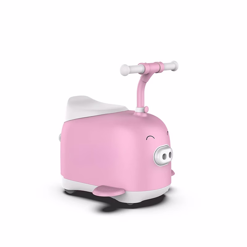Rictor C2 Piggy Elektrische Kinderscooter – 5-Wiel Anti-Val Mechanisme – Opvouwbaar – Bellen & Muziek Module – App Ouderbediening – Verstelbare LED Licht – 60kg – 5-12 jaar - Roze