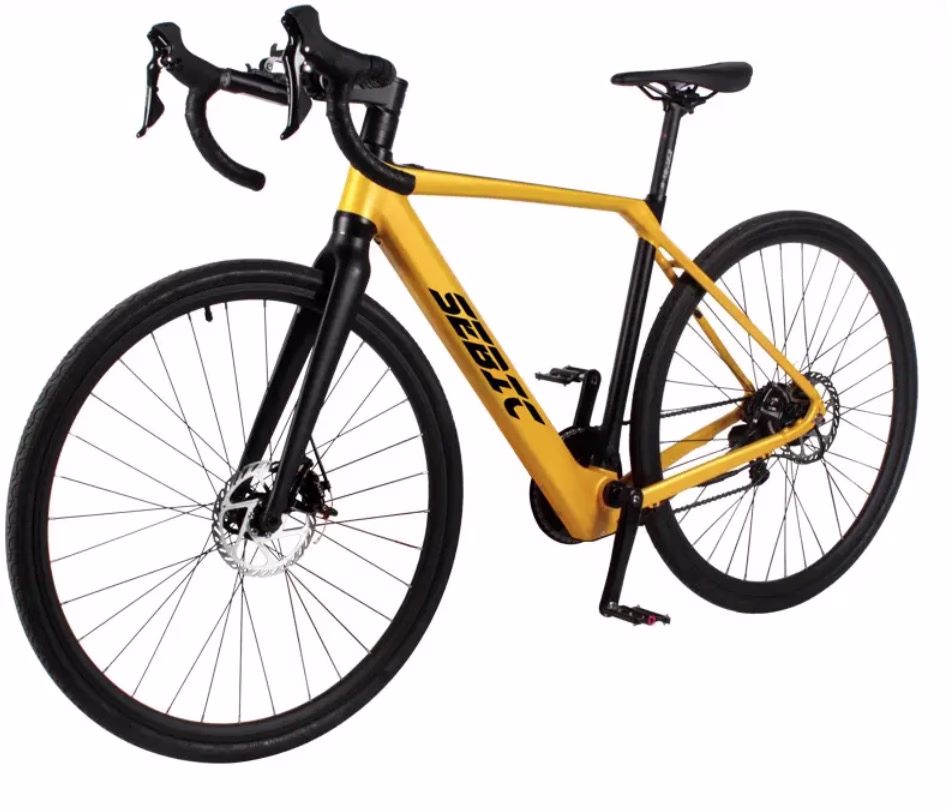 Sebic BEF-700C Gravel E-Bike – 36V 250W Bafang Motor – Verborgen LG Accu 10Ah – Shimano 9-Speed – 700C Aluminium Frame – Koppel-Sensor – Schijfremmen – Slechts 16.5kg – Tot 25 km/u - Afbeelding 3