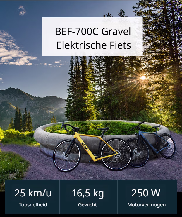 Sebic BEF-700C Gravel E-Bike – 36V 250W Bafang Motor – Verborgen LG Accu 10Ah – Shimano 9-Speed – 700C Aluminium Frame – Koppel-Sensor – Schijfremmen – Slechts 16.5kg – Tot 25 km/u - Afbeelding 4