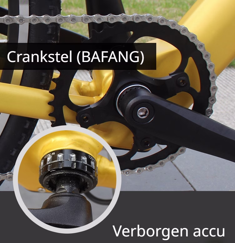 Sebic BEF-700C Gravel E-Bike – 36V 250W Bafang Motor – Verborgen LG Accu 10Ah – Shimano 9-Speed – 700C Aluminium Frame – Koppel-Sensor – Schijfremmen – Slechts 16.5kg – Tot 25 km/u - Afbeelding 8