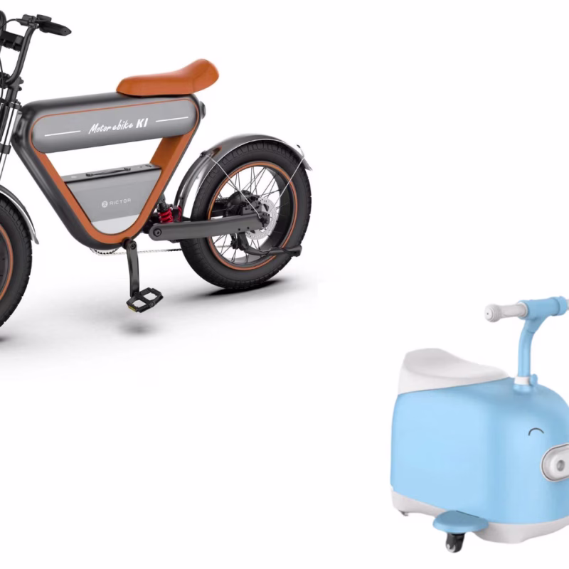 Rictor K1 E-bike 250W Elektrische Fiets met GPS + Rictor C8 Piggy Elektrische Kinderscooter - Blauw